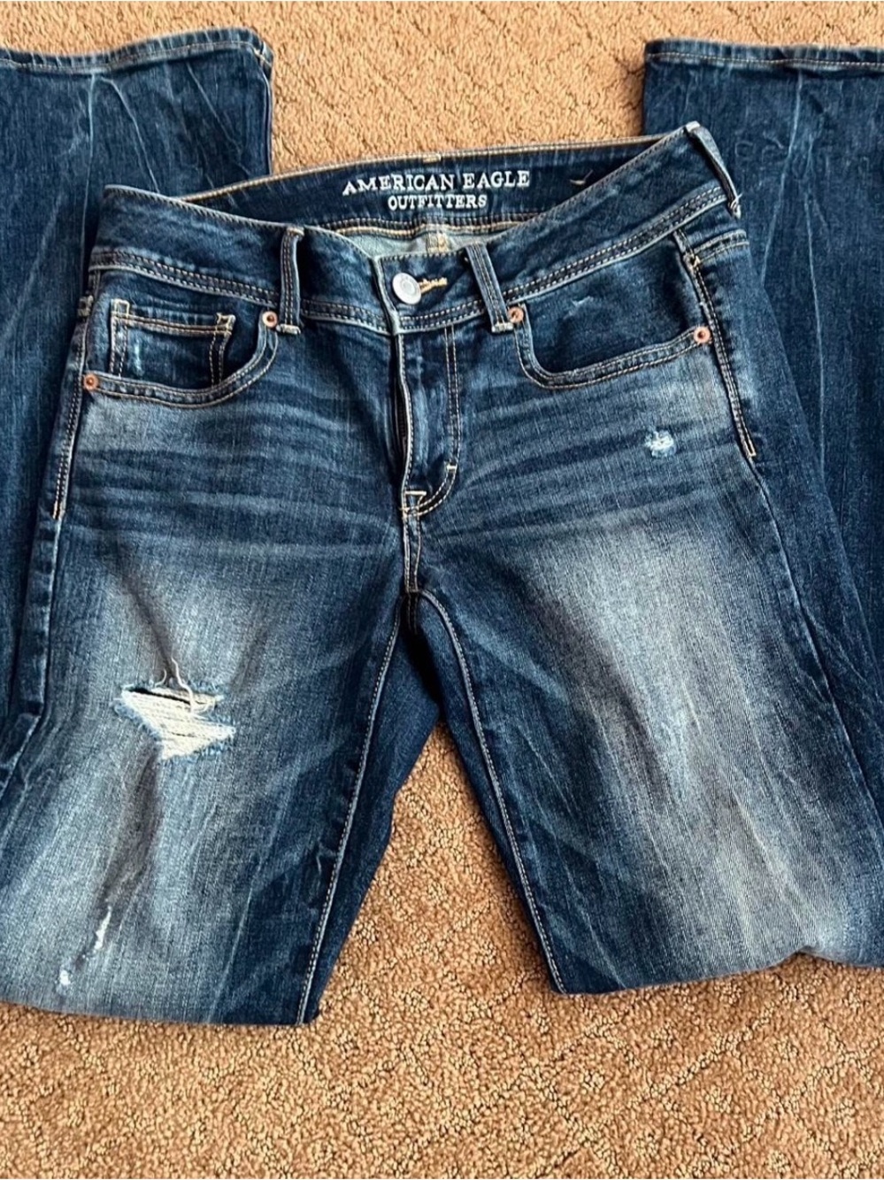 American Eagle Outfitters low rise kick boot jeans size 2